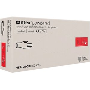 Рукавички латексні Santex медичні 100 шт L (4607)