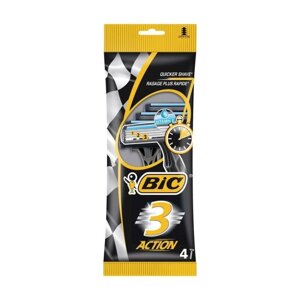 Станок BIC Action 3 леза 4шт (7643)