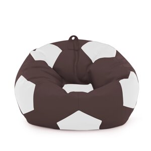 Кресло мешок Мяч Оксфорд 100см Студия Комфорта размер Стандарт Коричневый + Белый