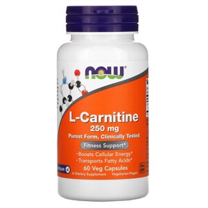 Л- Карнітин Now Foods L-Carnitine 250 мг капсул №60 D4-2025