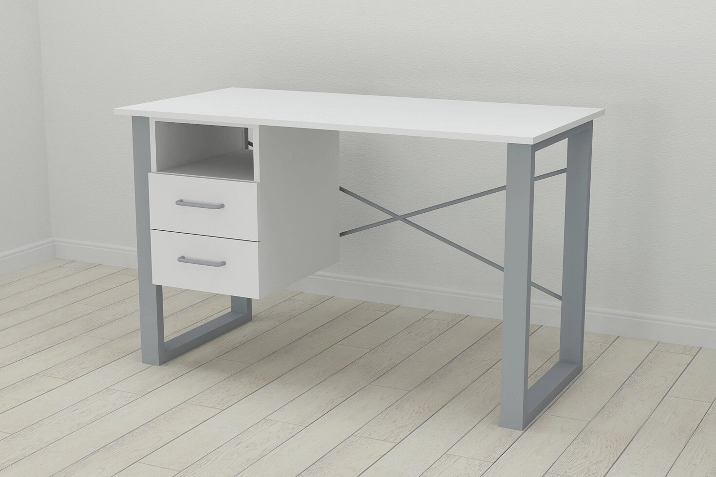 Письменный стол с ящиками Ferrum-decor Оскар 750x1200x700 металл Серы .