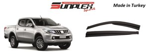 Дефлектор на вікна sunplex (вітровики) mitsubishi L200 triton 2016-2017 SP-S-64