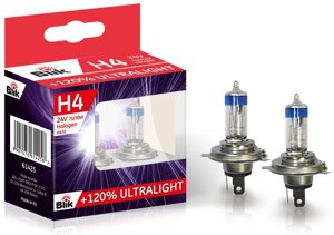 Лампа автомобільна BLIK H4 24V 75/70W P43T+120%к-т 2 шт)