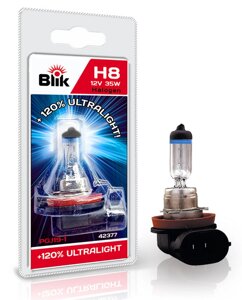 Лампа автомобільна BLIK H8 12V35W PGJ19-1 +120%42377 BLIK