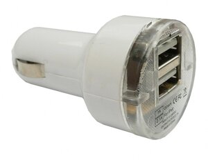 Зарядний пристрій автомобільний CarCommerce 2 USB 12/24V 42018