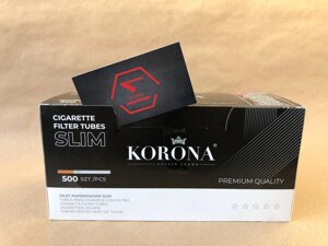 Гільзи для набивання сигарет KORONA SLIM 500 шт. Цигаркові гільзи