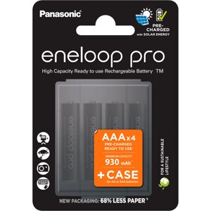 Акумулятор Panasonic Eneloop Pro AAA 930mAh NiMh 4 шт. Case Eneloop (BK-4HCDEC4CP)