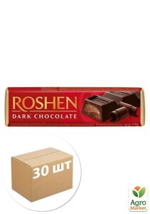 Батон чорний шоколад (червоний) шоколадний ТМ Roshen 43г упаковка 30шт