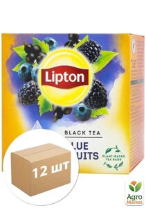 Чай чорний Blue fruit ТМ Lipton 20 пакетиків по 1.8г упаковка 12 шт