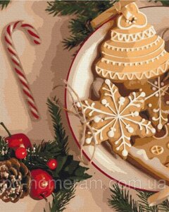 Картина за номерами BrushMe Бабусине печиво на Різдво (BS52505) 40 х 50 см (Без коробки)