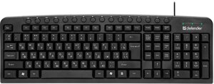 Клавіатура DEFENDER (45471) Focus HB-470 UKR чорний, мультимедіа
