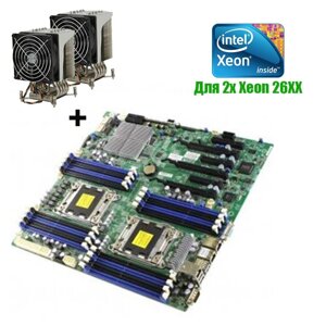 Набір: Supermicro X9DR3-F LGA2011 + 2x Supermicro Coiler Два процесора материнського коду.