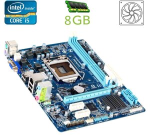 Набір: Гігабайт GA-H61M-DS2 Материнська плата (Rev. 1.2) / Intel Core I5-3470 (4 ядра на 3,2-3,6 ГГц) / 8 ГБ DDR3 / Intel HD Graphics 2500 / Socket LGA1155 / COLER