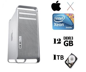 Комп'ютер Apple Mac Pro 5.1 / Intel Xeon W3530 (4 (8) ядра по 2.8 - 3.06 GHz) / 12 GB DDR3 / 1 TB HDD / ATI Radeon HD 5770, 1 GB GDDR5, 128-bit, Гарантія 6 місяців
