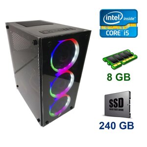 Комп'ютер first player ATX NEW / intel core i5-4570 (4 ядра по 3.2 - 3.6 ghz) / 8 GB DDR3 / 240 GB SSD NEW / блок живлення 500W NEW