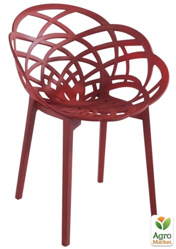Папатія Флора стілець матове червоне цегляне сидіння, матова цегла ніг (2313)