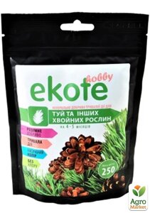 Мінеральне добриво Ekote ТМ ГТУ для туй та хвойних рослин 250г, тривалої дії 4-5мес