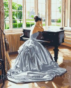 Полотно для малювання Artissimo Дівчина біля роялю (PN9132) 40 х 50 см (Без коробки)
