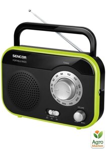 Портативний радіоприймач SENCOR SRD 210 Чорний / Зелений