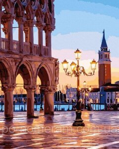 Розмальовка по номерах Brushme Premium Вечірня площа Венеції (PGX32268) 40 х 50 см