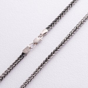 Срібний ланцюжок із чорнінням (плетіння колос) чс10544