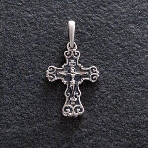 Срібний хрест із розп'яттям (почорніть) 13335