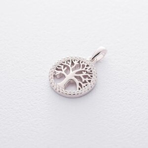 Срібний кулон дерева життя (Fianit) 132809