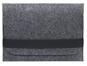 Темний повстяний чохол-конверт для Macbook 13 New горизонтальний (GM14-13New)