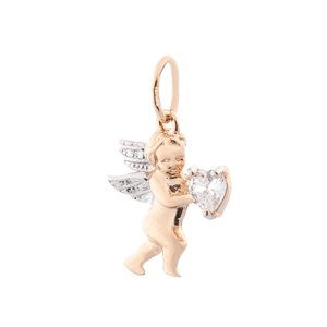 Золотий свинячий ангел з фінанітами P02954
