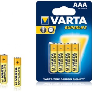 Батарейка тип AAA varta superlife AAA BLI 4 ZINC-carbon