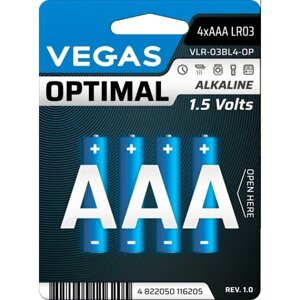 Батарейка тип AAA vegas VLR-03BL4-OP