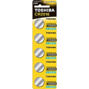 Батарейка тип CR2016 Toshiba CR2016 BL 5 шт. (00152701)