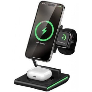 Бездротовий зарядний пристрій Maxco 3in1 15W Wireless Charger (MW07)