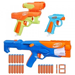 Бластер багатозарядний Hasbro Набір 3 шт. та 18 стріл, серії Nerf N Series (F8633)