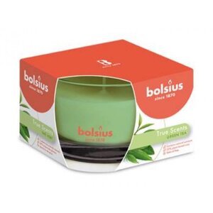 Свічка скло Bolsius ароматична True scents 63/90 Зелений чай (170443)