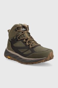 Черевики Jack Wolfskin Terraventure Texapore mid чоловічі колір зелений утеплене 4051521