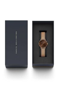 Годинник Daniel Wellington Petite Amber 28 жіночий колір рожевий