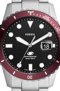 Годинник Fossil чоловічий колір срібний