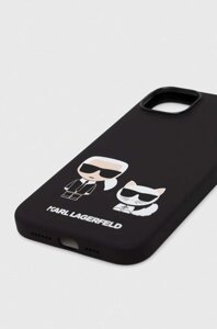 Чохол на телефон Karl Lagerfeld iPhone 14 Plus 6,7 колір чорний