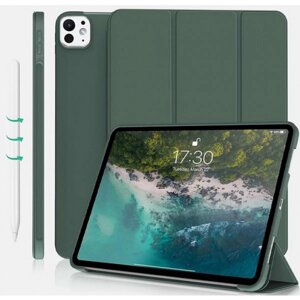 Чохол для планшету BeCover Tri Fold Soft TPU Silicone for Apple iPad Pro 13 M4 2024 Dark Green (711752)