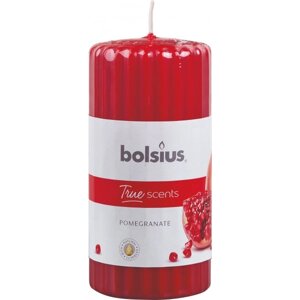 Свічка декоративна Bolsius ребриста 120/58 аромат Гранат (266715)