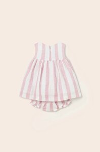 Дитяча бавовняна сукня Mayoral Newborn колір рожевий mini розкльошена