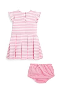 Дитяча бавовняна сукня Polo Ralph Lauren колір рожевий mini розкльошена