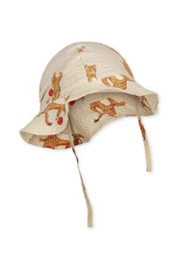 Дитячий капелюх Konges Sløjd колір бежевий з бавовни