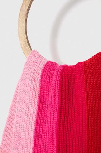 Дитячий шарф United Colors of Benetton колір рожевий візерунок