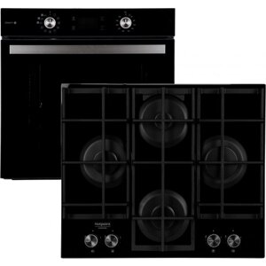 Духова шафа + варильна поверхня газова Hotpoint-Ariston FA5S841JBLGHA + HAGS61FBK