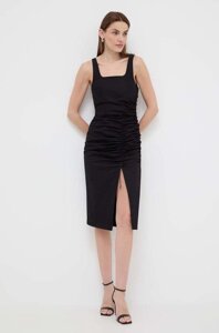 Джинсова сукня Karl Lagerfeld колір чорний mini облягаюча