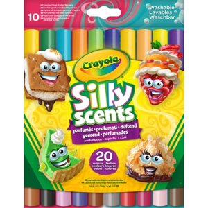 Фломастери Crayola Silly Scents набір двосторонніх з ароматом 10 шт. (58-8344)