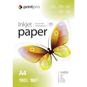 Фотопапір PrintPro 190g/m2, A4, 100л (PME190100A4)