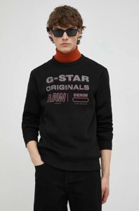 Кофта G-Star Raw чоловіча колір чорний з принтом